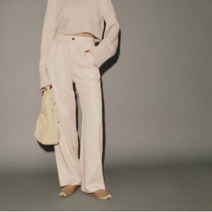 Reformation Manson Pants in Oyster NWOT